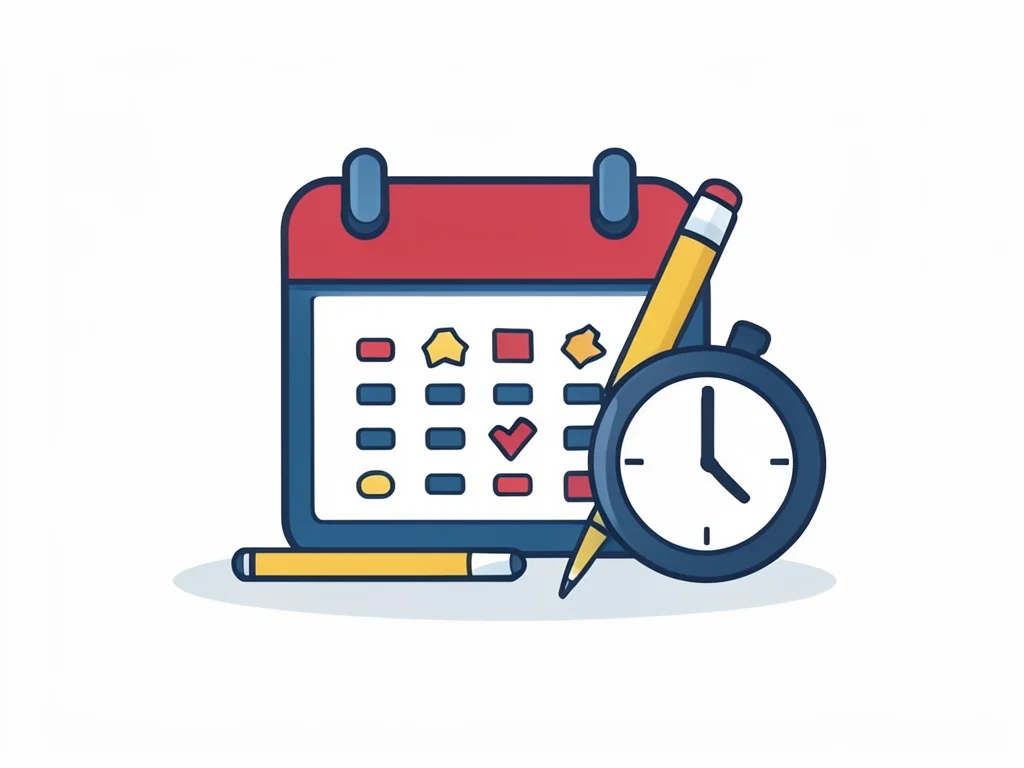 Illustration symbolizing a year-long, part-time commitment.