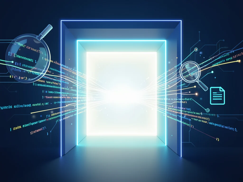 Abstract digital gateway symbolizing tech policy fellowship application.