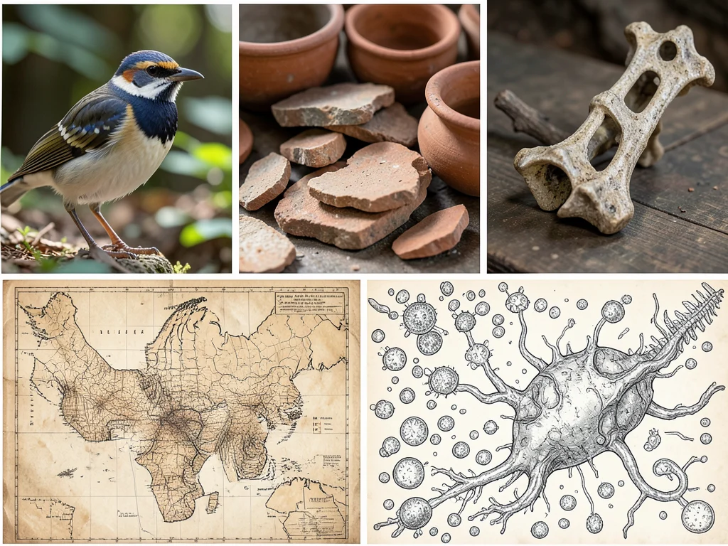 Visual examples of research areas available through the fellowship.