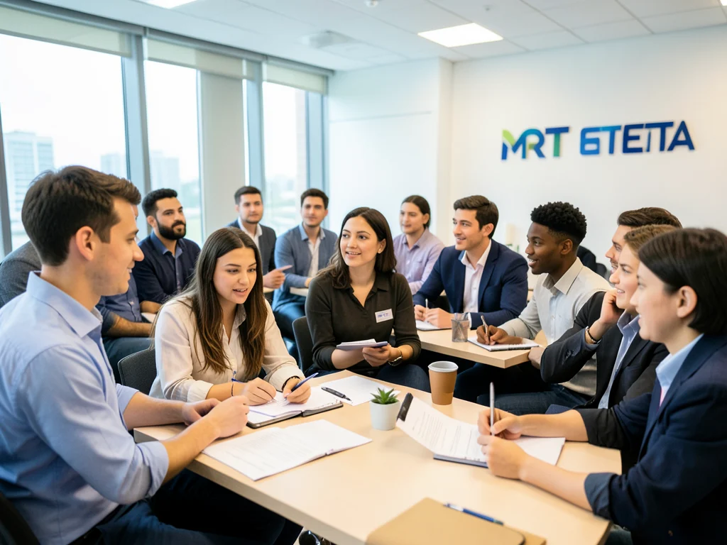 Recent graduates participating in a training program.