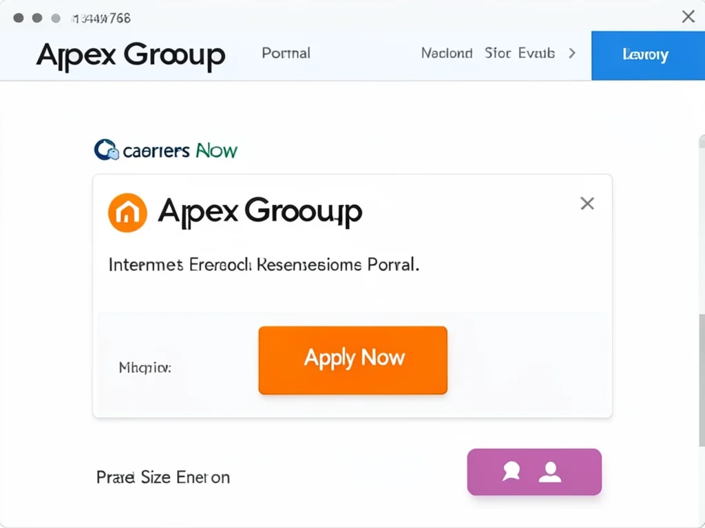 Online application portal for the Apex Group Internship Programme.