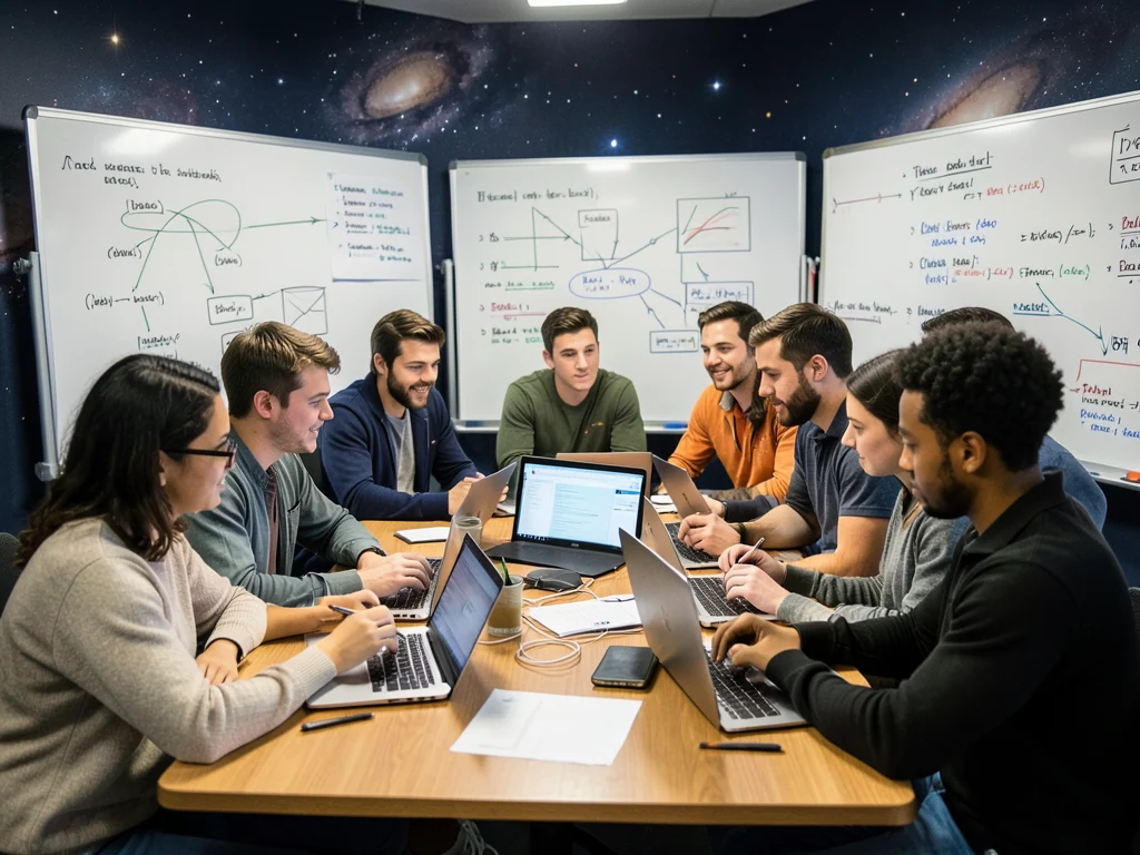 Participants collaborating on projects during the NASA Space Apps Challenge.