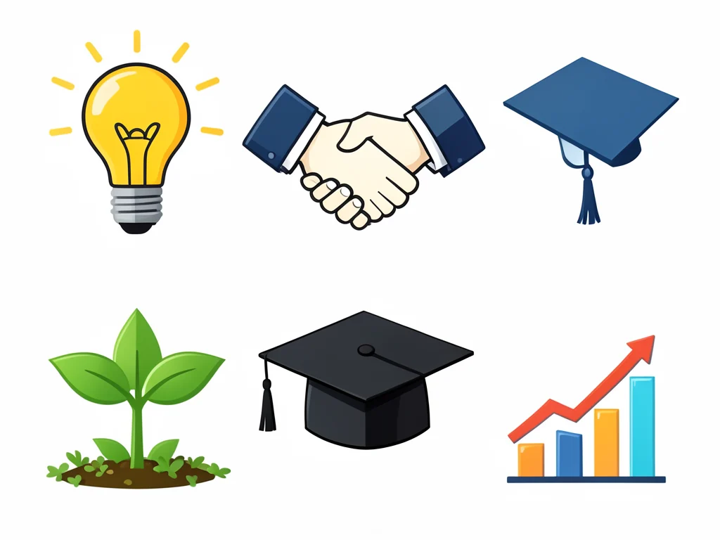 Icons representing key areas of interest for WLC 2027 applicants, including leadership, policy, innovation, and entrepreneurship.