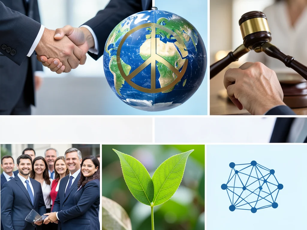Visual representation of the diverse themes covered at the Global Peace Summit Greece 2026.
