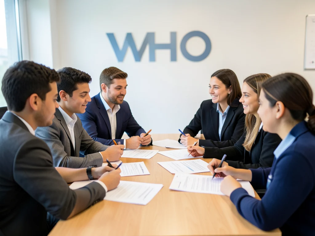 Students participating in a collaborative discussion during an internship program.