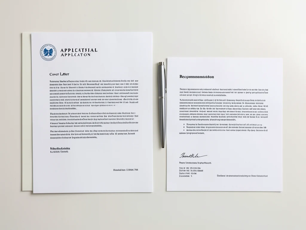 Application documents including resume, cover letter, and recommendation letter.