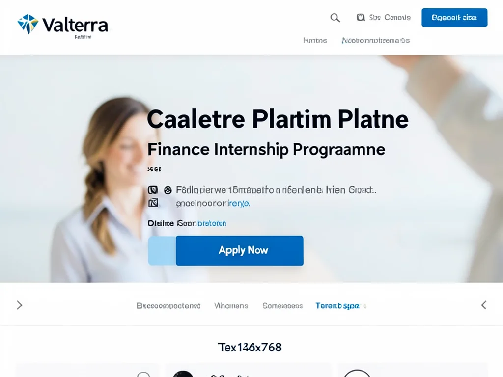 Online application portal for the Valterra Platinum Finance Internship Programme.