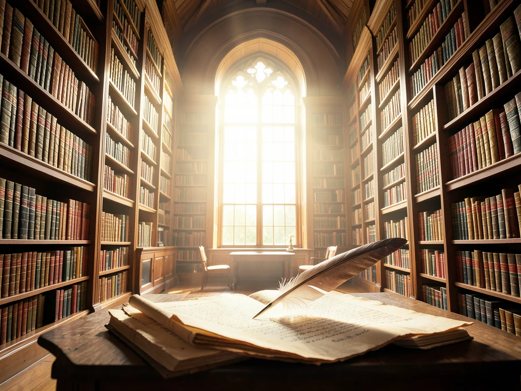 Applying for Harvard Wallace Fellowships in Italian Renaissance Studies, quill on parchment.