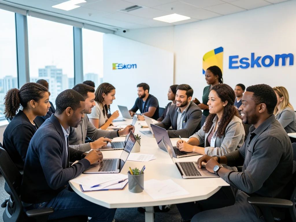 Graduates participating in a training session at Eskom.