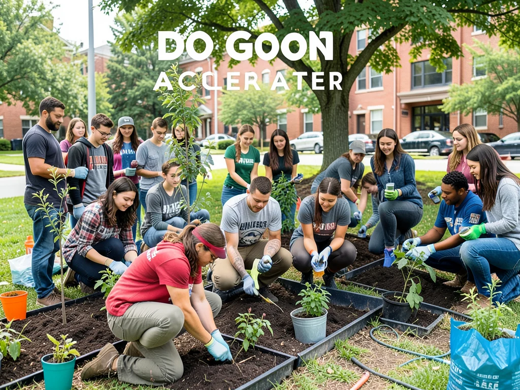 University of Maryland students participating in community impact projects.