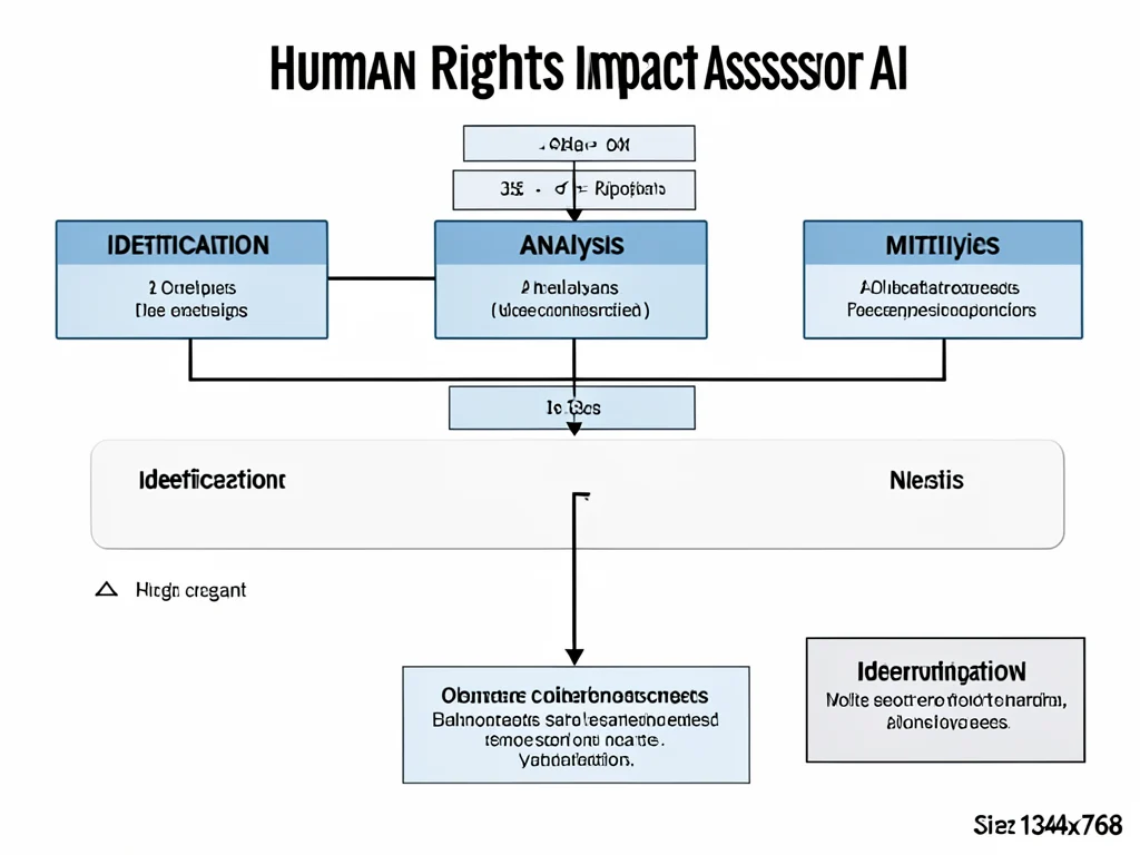 Flowchart detailing the Human Rights Impact Assessment process for AI.