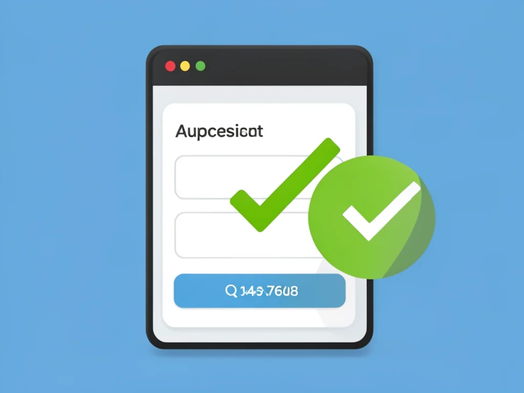 Illustration of a digital application form being completed.