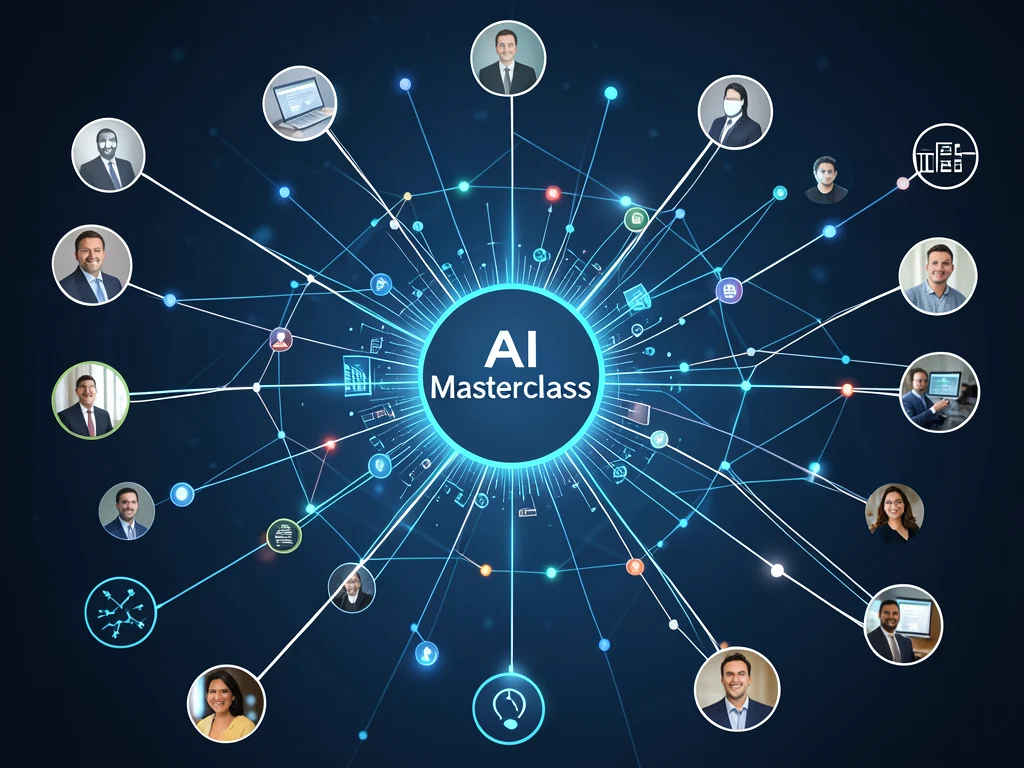 Visual representation of growth and networking in the AI industry.