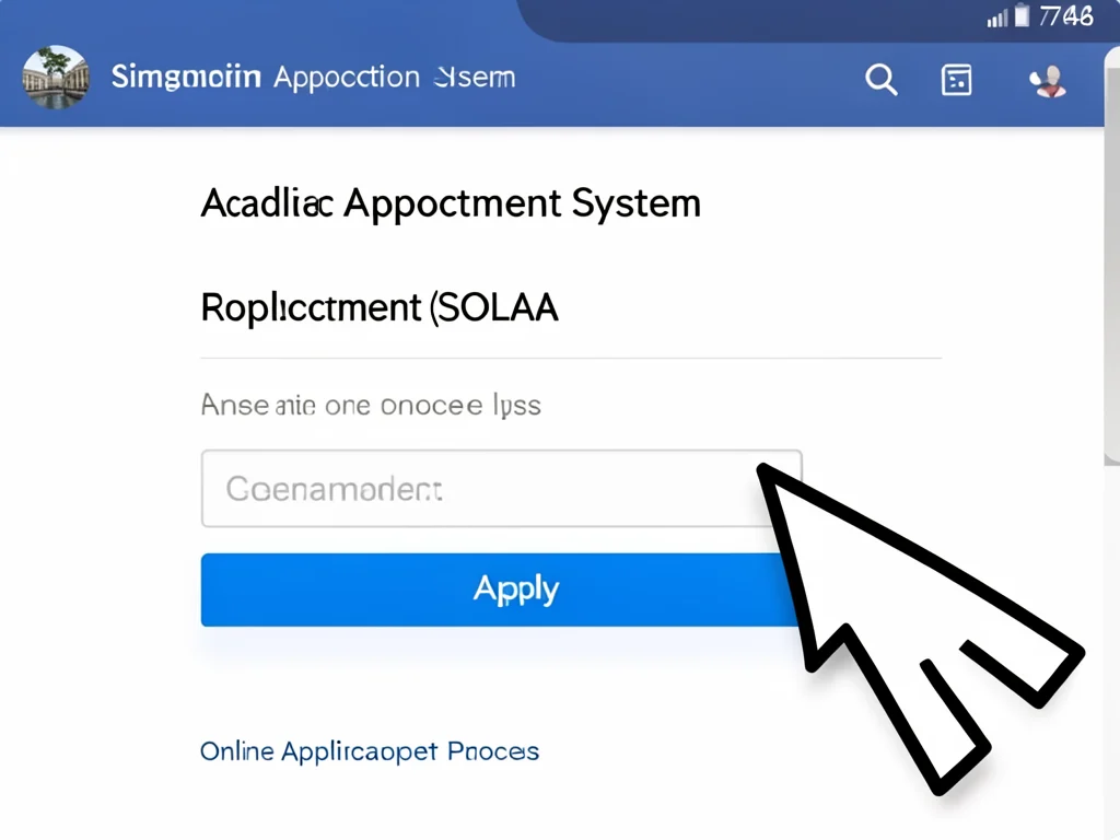 Screenshot of the SOLAA online application system login page.
