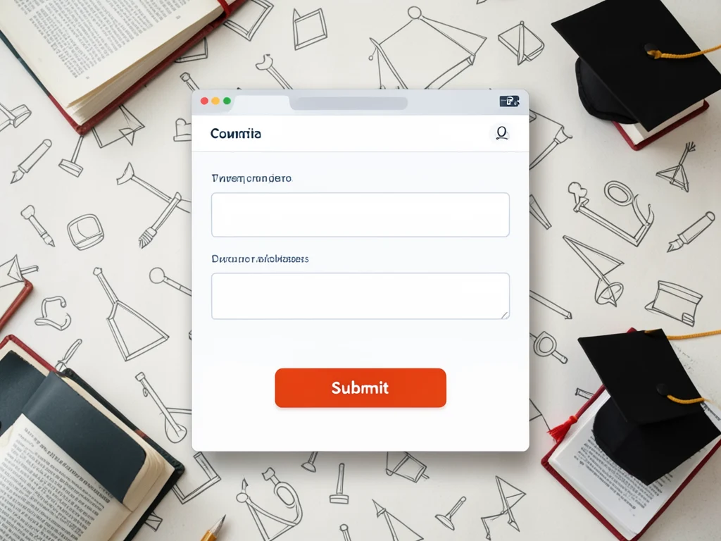 Illustration of an online application portal for academic fellowships.