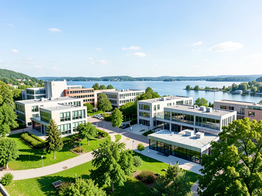 The University of Konstanz campus, highlighting its attractive and conducive environment for research.