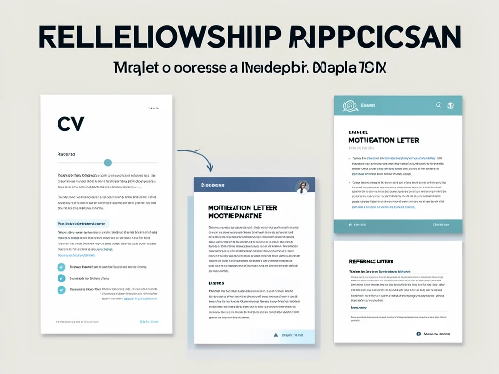Graphic representation of fellowship application documents.
