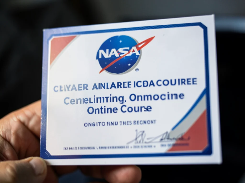NASA Open Science digital badge and certificate.