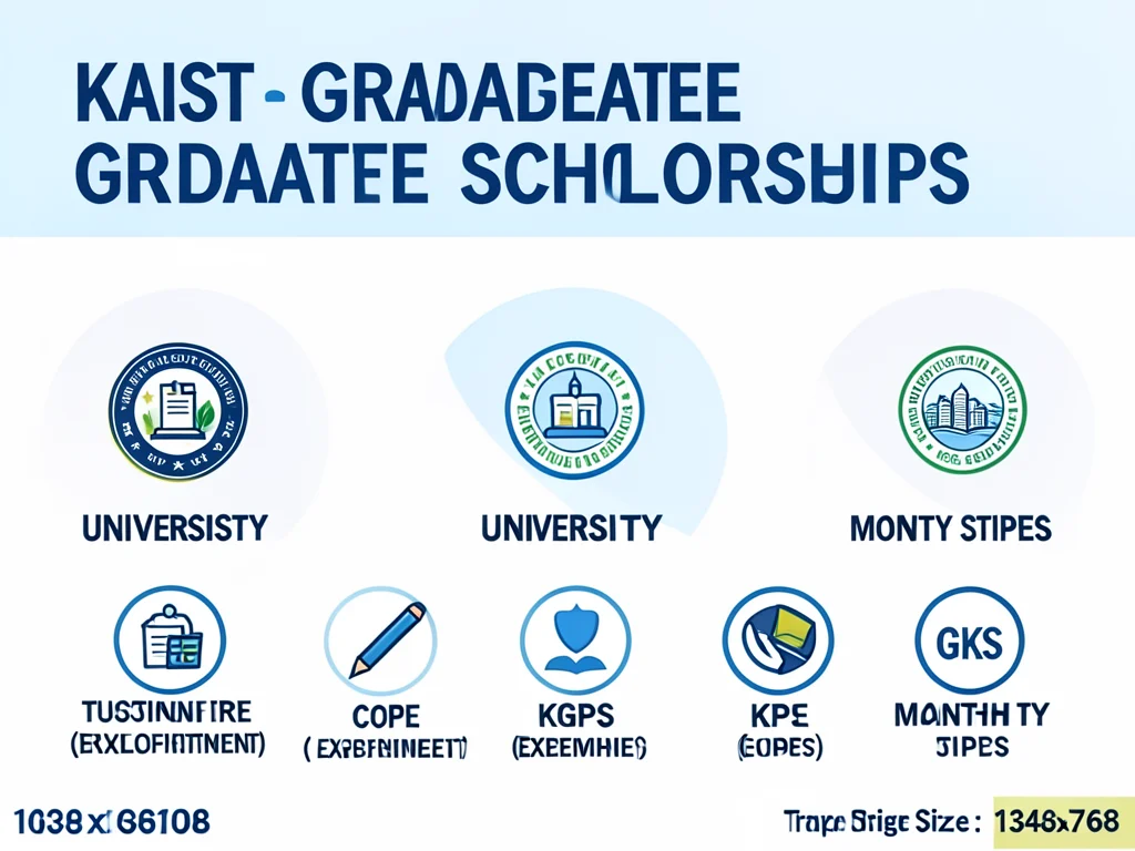 Infographic detailing the various KAIST Graduate Scholarships and their benefits.