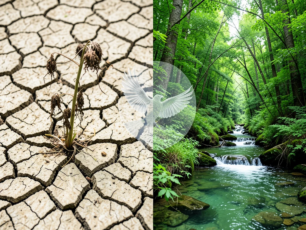 Juxtaposition of environmental challenges and eco-peacebuilding solutions.