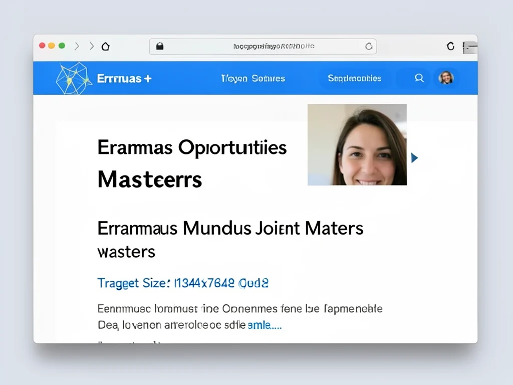 Screenshot of the Erasmus+ Opportunities page for students.