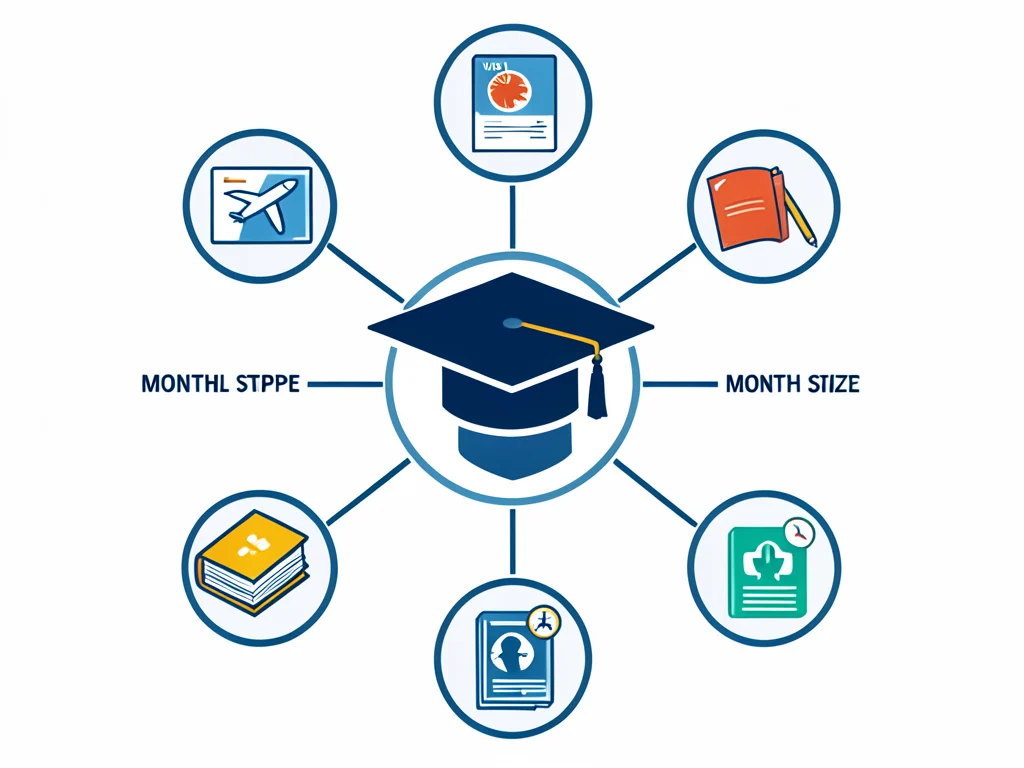 Icons representing the comprehensive financial coverage provided by the Erasmus Mundus Scholarship.