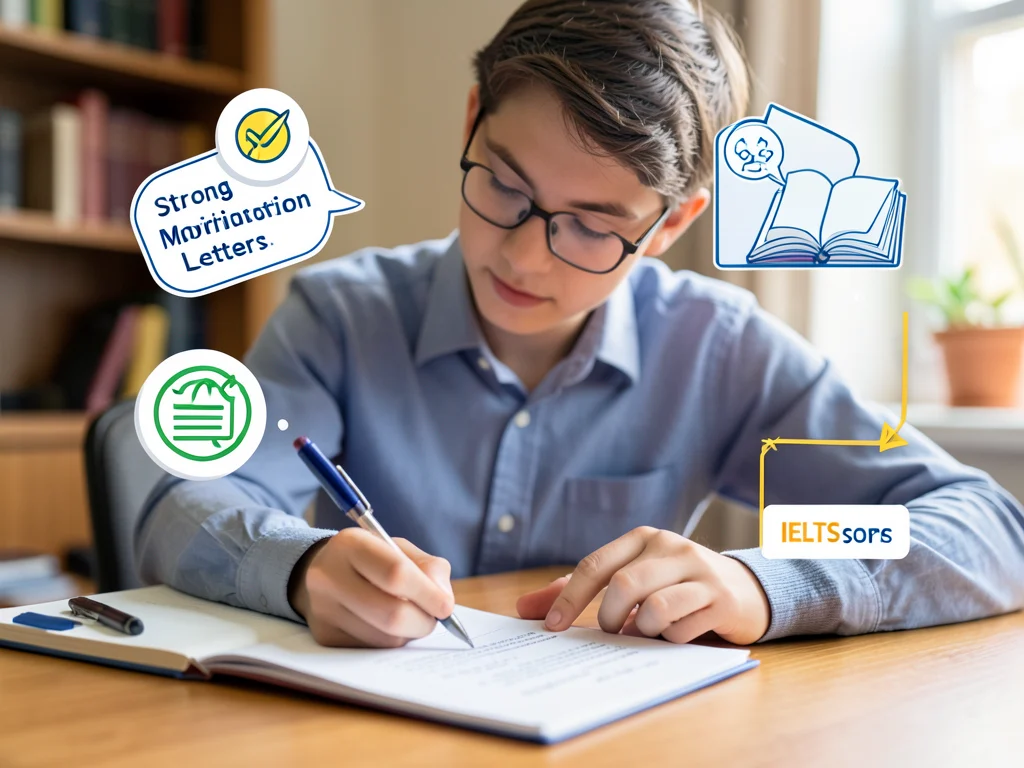 Student focusing on strengthening their application with a strong motivation letter and good IELTS score.
