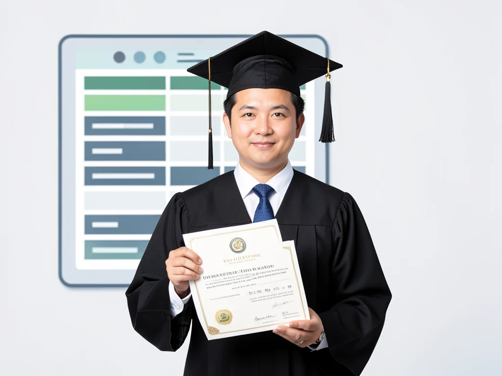 Illustration representing academic qualifications in financial accounting.