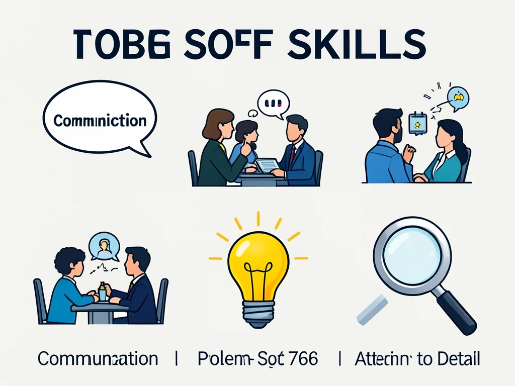 Icons representing key skills and competencies required for the internship.