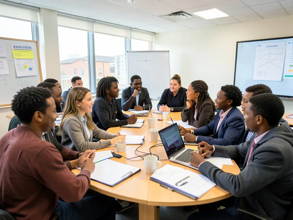 Graduates participating in a professional development workshop.