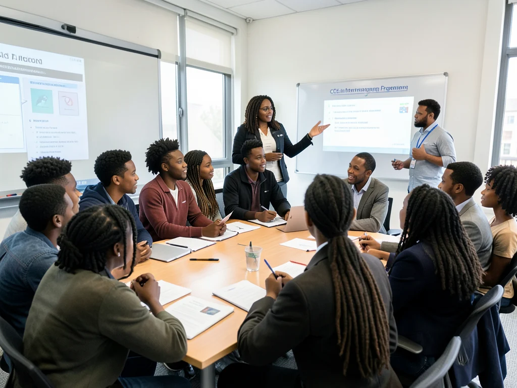 Young South African graduates participating in a professional development workshop.