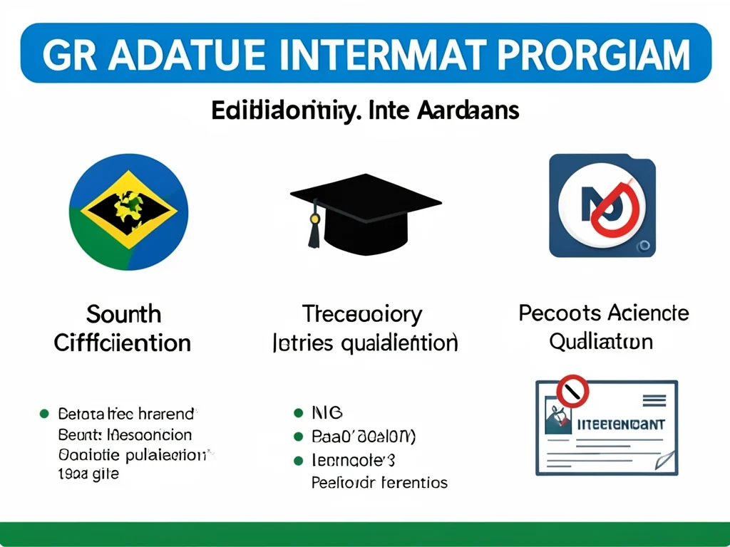 Infographic detailing eligibility requirements for the internship.