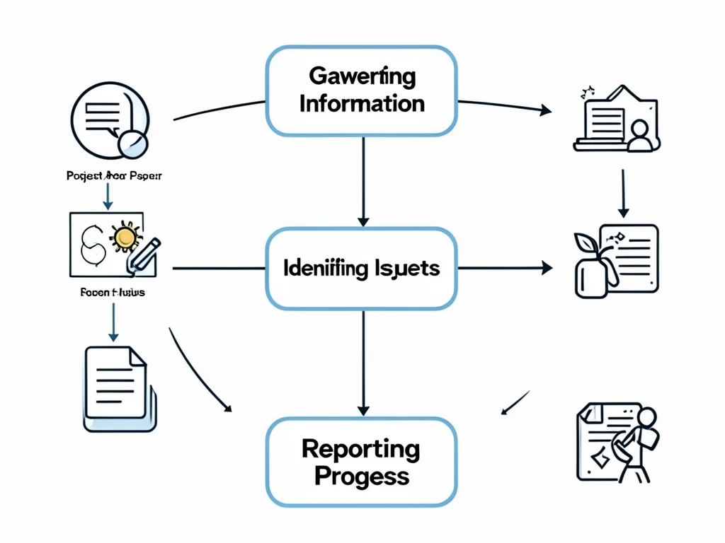 Flowchart depicting key responsibilities in project support.