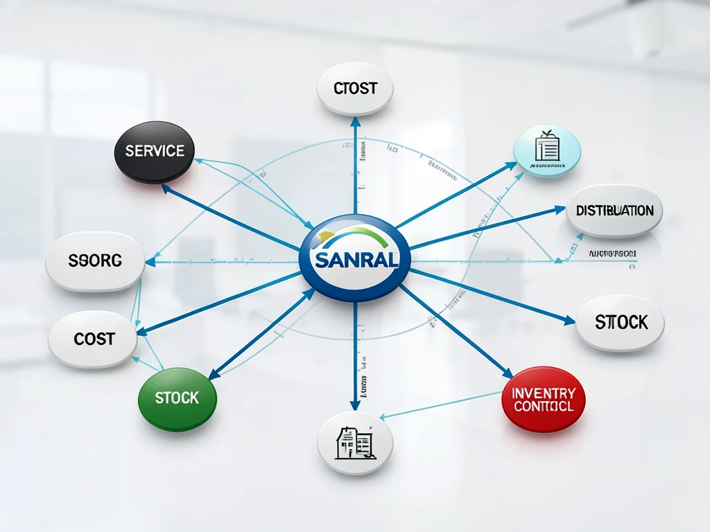 Diagram illustrating key learning areas in logistics and supply chain management.