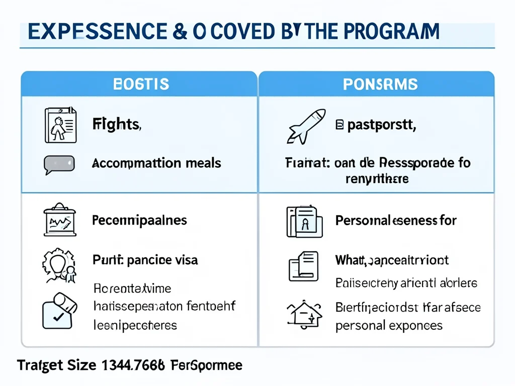 Infographic detailing program-covered expenses versus participant responsibilities.