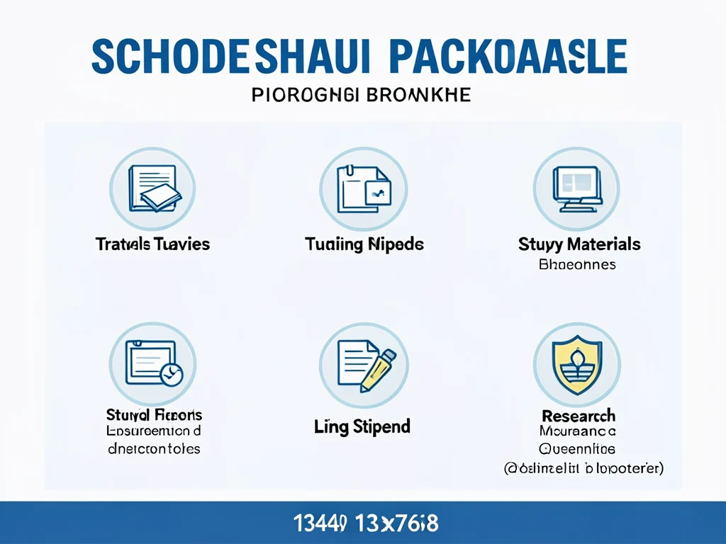 Infographic detailing the components of the IUCEA scholarship package.