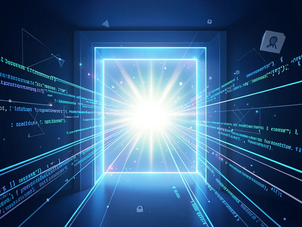Abstract digital gateway symbolizing AI fellowship application opportunity.