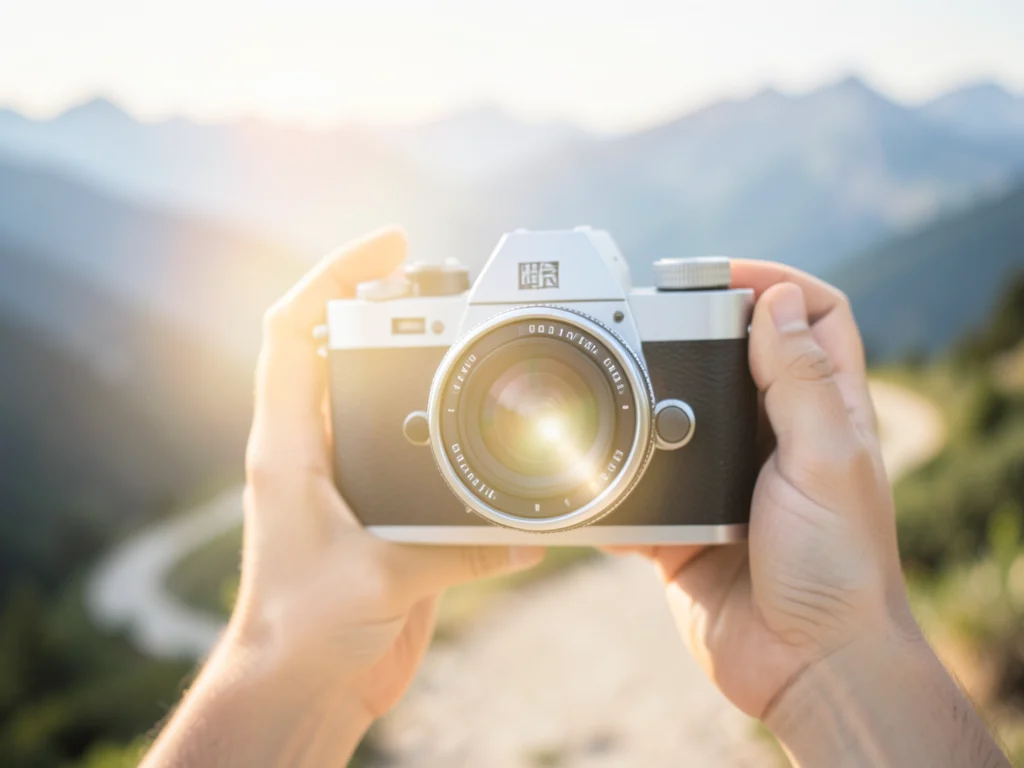 Hand holding camera, symbolizing photography fellowship opportunities and mentorship.