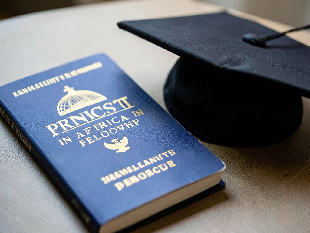 Passport and graduation cap, representing the eligibility criteria for the fellowship.
