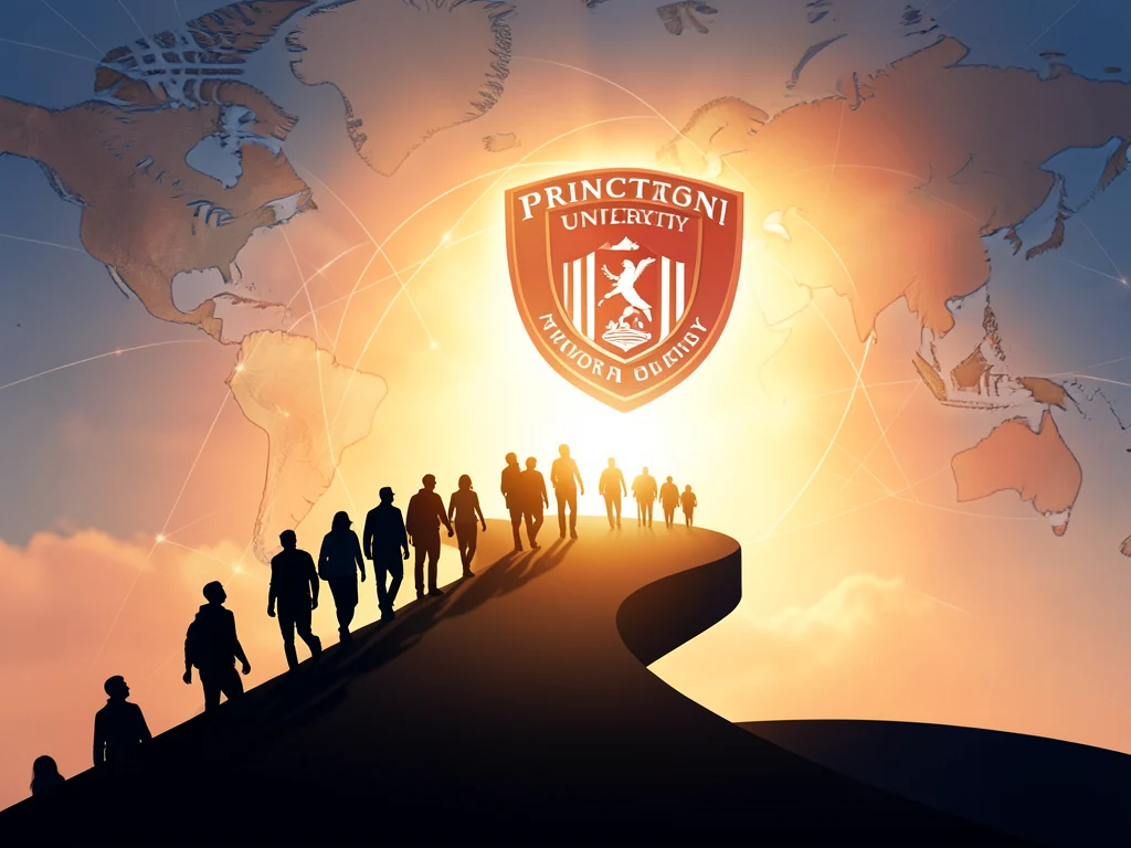 Abstract path to Princeton in Africa Fellowship program, symbolizing opportunity and global connection.