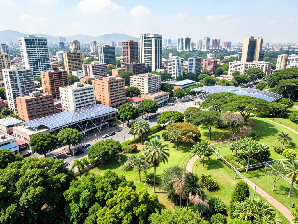 Johannesburg cityscape highlighting environmental sustainability.