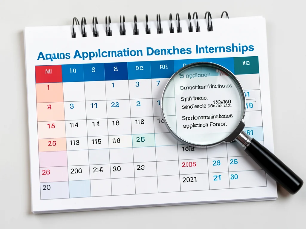 Visual representation of internship application deadlines.