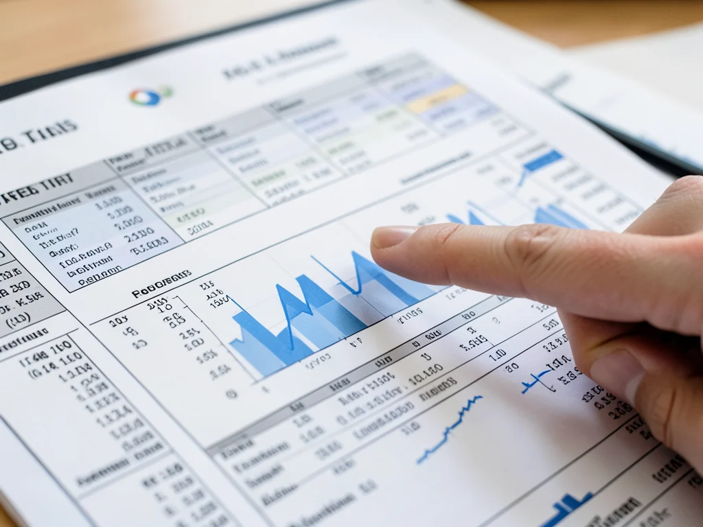 Financial documents and analysis tools representing finance and compliance internships.