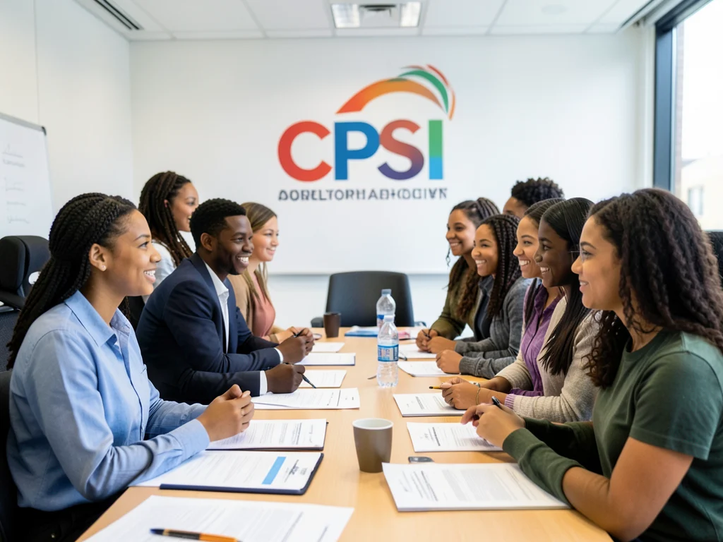 Graduates engaged in a professional development workshop at the Centre for Public Service Innovation.