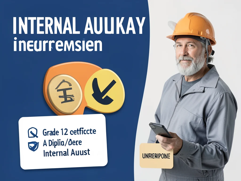Infographic illustrating the educational and employment requirements for the Internal Audit internship.