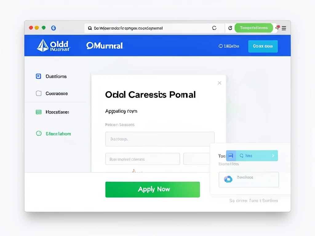 Screenshot of the Old Mutual careers portal application page.