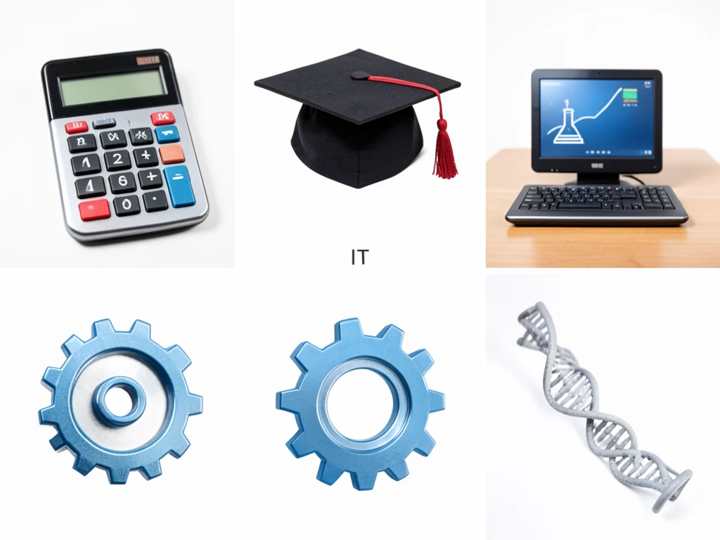 Icons representing diverse fields of study relevant to the PSG Graduate Programme.
