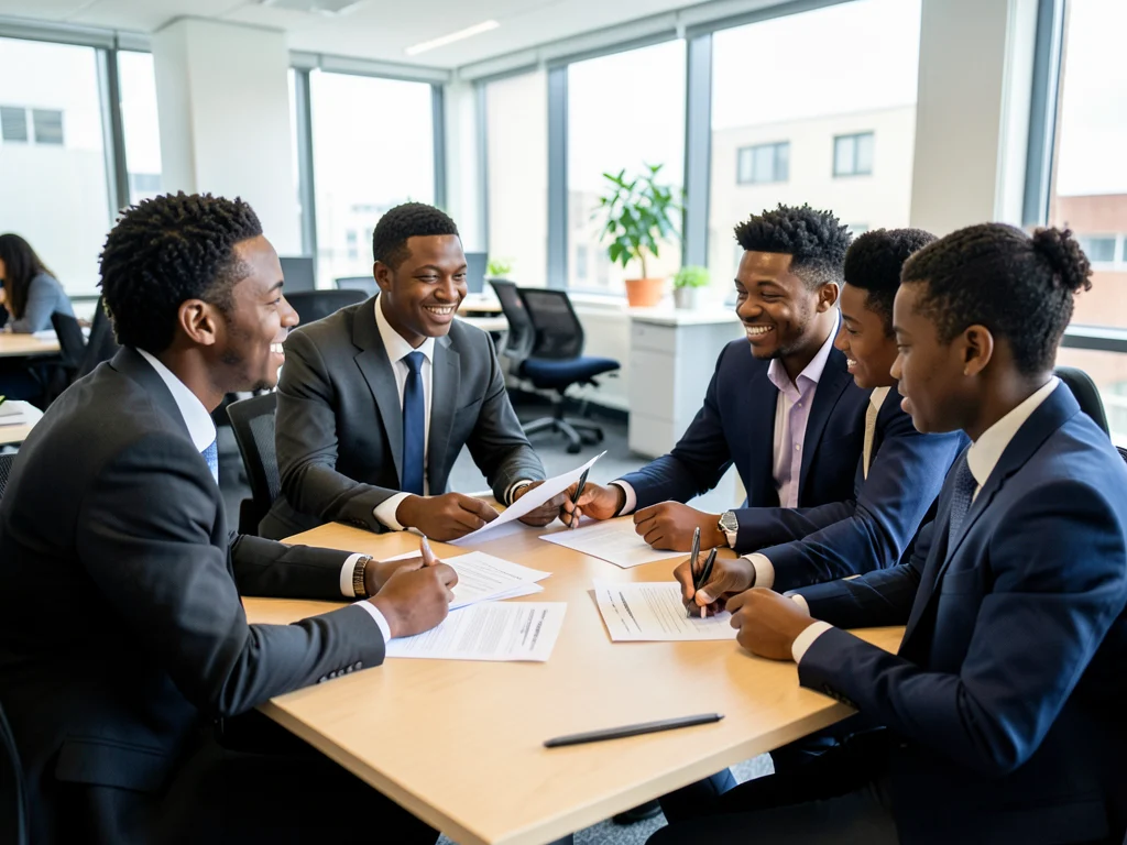 Young graduates participating in a professional development program at BDO South Africa.