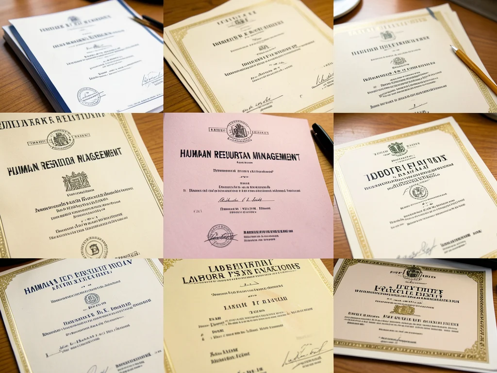 Examples of relevant tertiary qualifications for the HR internship.
