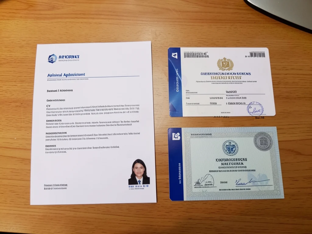 Required application documents for the internship program.